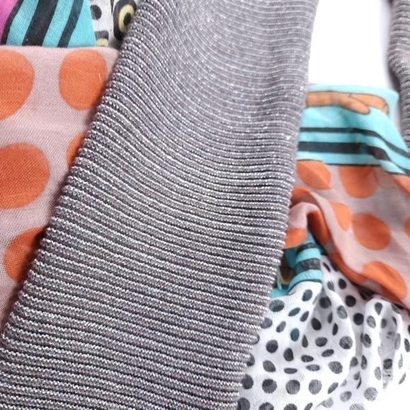 New Moda International Brown Silver Shimmer Gorgeous Back Dress Sz M - Picture 8 of 13